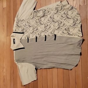 DAVID Rose | Vintage 80s 90s printed front embellished fun button front shirt